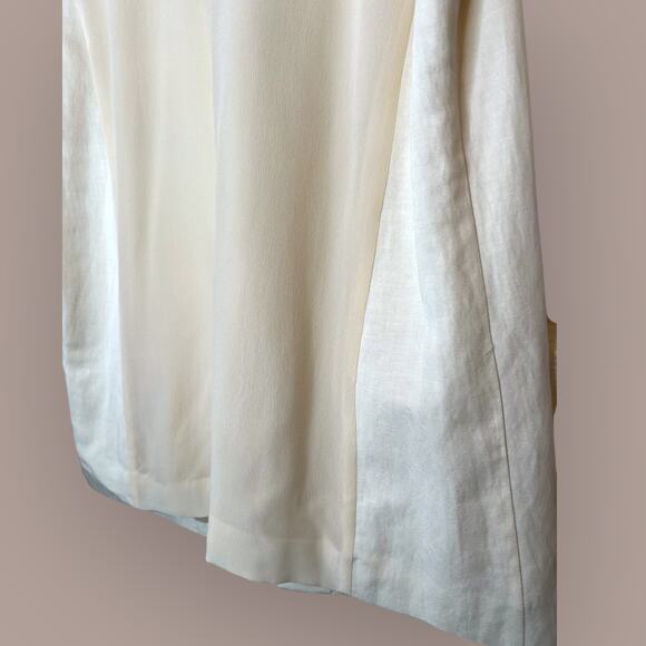 MADEWELL Linen Silk Blend Sleeveless Vest in White Women’s Size Large - Picture 6 of 9